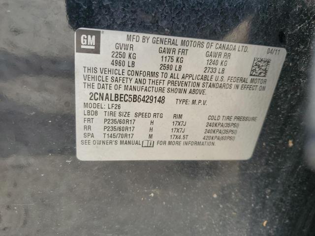 Aukcja sprzedaży 2011 Chevrolet Equinox Ls, vin: 2CNALBEC5B6429148, numer aukcji: 43774934