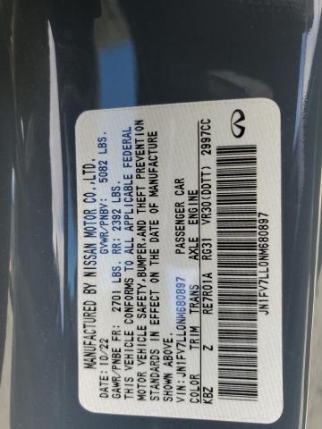 Aukcja sprzedaży 2022 Infiniti Q60 Red Sport 400, vin: JN1FV7LL0NM680897, numer aukcji: 43043874