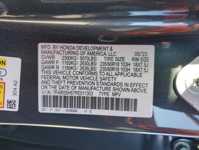 Продажа на аукционе авто 2023 Honda Cr-v Sport, vin: 7FARS5H57PE011303, номер лота: 43867884