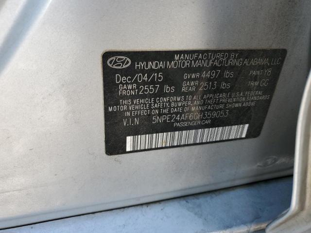 2016 Hyundai Sonata Se მანქანა იყიდება აუქციონზე, vin: 5NPE24AF6GH359053, აუქციონის ნომერი: 43763714