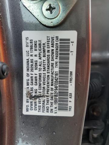 Aukcja sprzedaży 2015 Honda Civic Exl, vin: 19XFB2F94FE042161, numer aukcji: 43768884