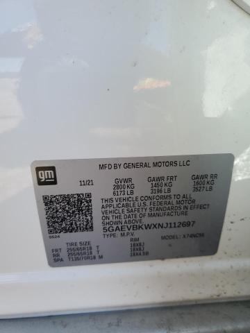 Продаж на аукціоні авто 2022 Buick Enclave Premium, vin: 5GAEVBKWXNJ112697, номер лоту: 44795844