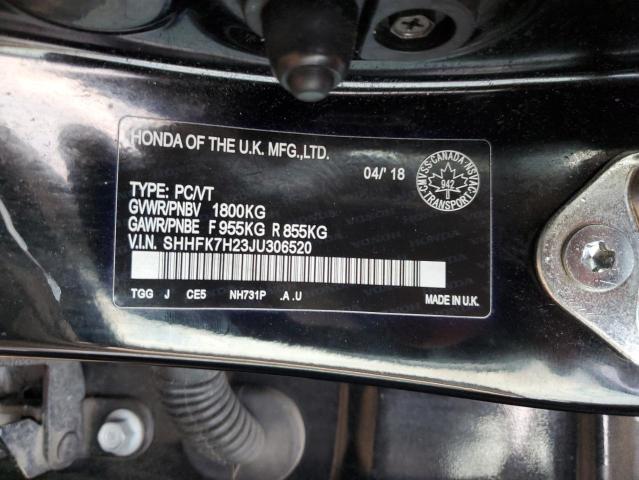 43910224 :رقم المزاد ، SHHFK7H23JU306520 vin ، 2018 Honda Civic Lx مزاد بيع
