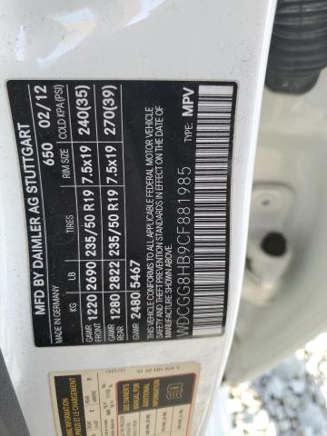2012 Mercedes-benz Glk 350 4matic მანქანა იყიდება აუქციონზე, vin: WDCGG8HB9CF881985, აუქციონის ნომერი: 43122874