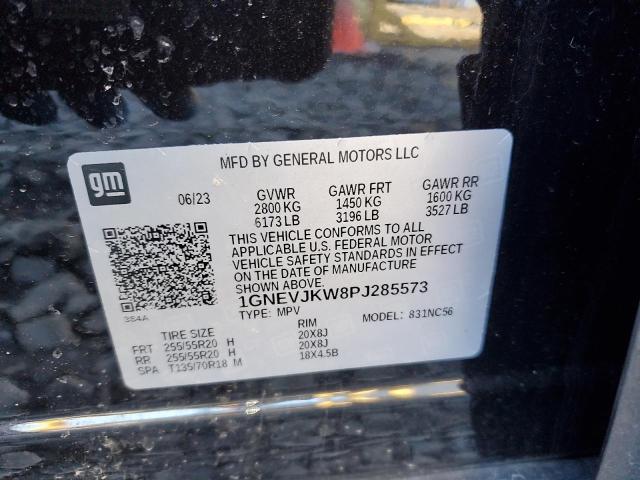 Aukcja sprzedaży 2023 Chevrolet Traverse Rs, vin: 1GNEVJKW8PJ285573, numer aukcji: 45181994