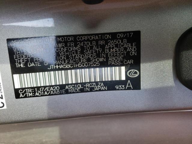 Aukcja sprzedaży 2017 Lexus Rc 200t, vin: JTHHA5BC1H5007525, numer aukcji: 44353594