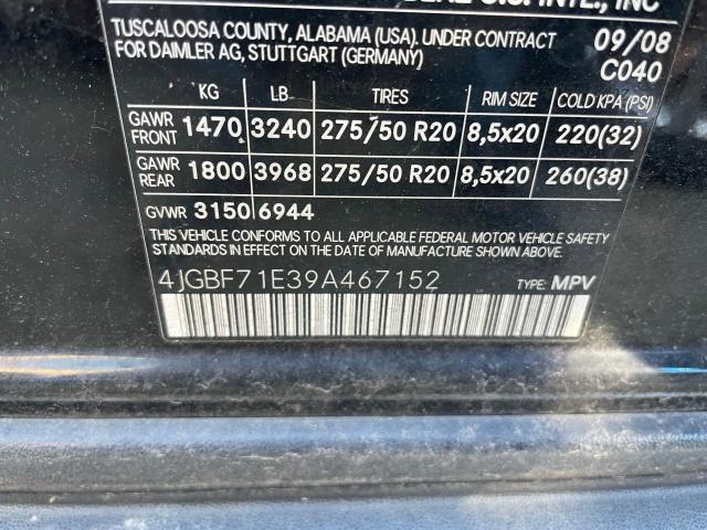 Aukcja sprzedaży 2009 Mercedes-benz Gl 450 4matic, vin: 4JGBF71E39A467152, numer aukcji: 43450614