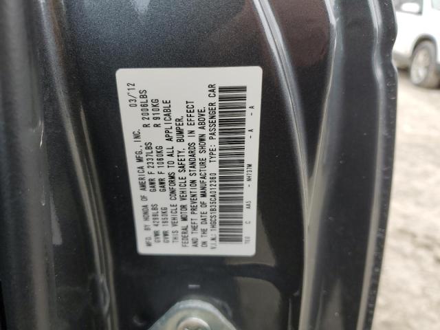 Продажа на аукционе авто 2012 Honda Accord Lx, vin: 1HGCS1B35CA012360, номер лота: 43417654