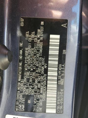 Aukcja sprzedaży 2007 Toyota Sienna Ce, vin: 5TDZK23CX7S043478, numer aukcji: 43552704