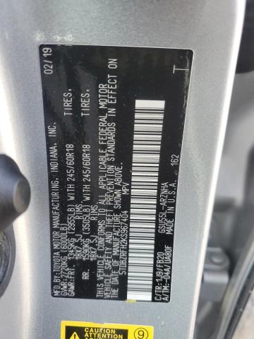Продажа на аукционе авто 2019 Toyota Highlander Le, vin: 5TDBZRFH2KS967404, номер лота: 42488034
