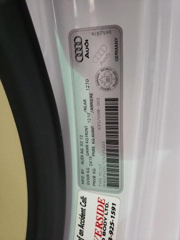 2012 Audi A7 მანქანა იყიდება აუქციონზე, vin: WAU2GCFC7CN125203, აუქციონის ნომერი: 42662884