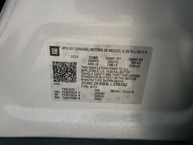 Aukcja sprzedaży 2020 Chevrolet Trax Ls, vin: 3GNCJKSB3LL198382, numer aukcji: 43698414