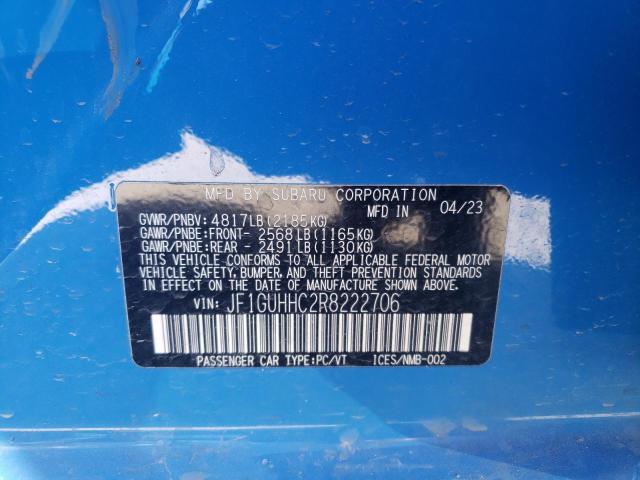 Aukcja sprzedaży 2024 Subaru Impreza Rs, vin: JF1GUHHC2R8222706, numer aukcji: 43482994