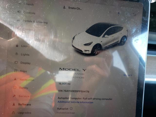 Продажа на аукционе авто 2023 Tesla Model Y, vin: 7SAYGDEE6PF594179, номер лота: 43664474