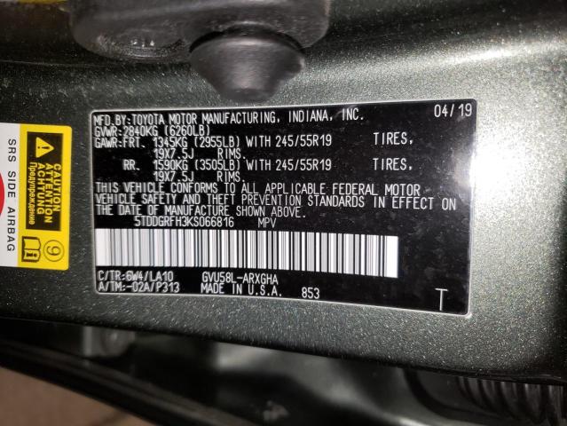 Aukcja sprzedaży 2019 Toyota Highlander Hybrid Limited, vin: 5TDDGRFH3KS066816, numer aukcji: 42264374
