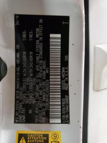 Aukcja sprzedaży 2018 Toyota Highlander Le, vin: 5TDBZRFH0JS865629, numer aukcji: 43853054