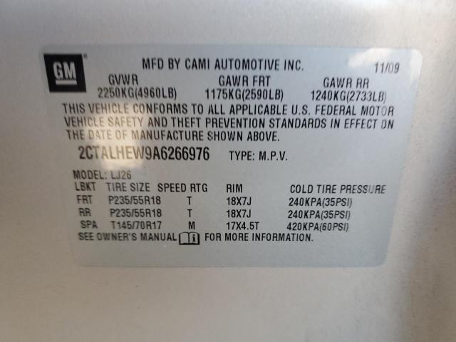Aukcja sprzedaży 2010 Gmc Terrain Slt, vin: 2CTALHEW9A6266976, numer aukcji: 40516654