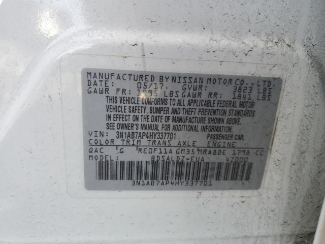 Aukcja sprzedaży 2017 Nissan Sentra S, vin: 3N1AB7AP4HY337701, numer aukcji: 40882774