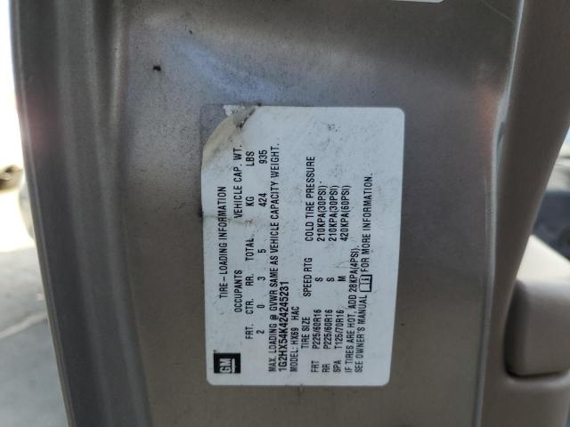 43879354 :رقم المزاد ، 1G2HX54K424245231 vin ، 2002 Pontiac Bonneville Se مزاد بيع