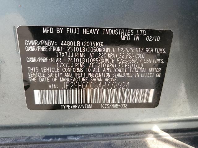 Продажа на аукционе авто 2010 Subaru Forester 2.5x Premium, vin: JF2SH6CC5AH778924, номер лота: 40546634