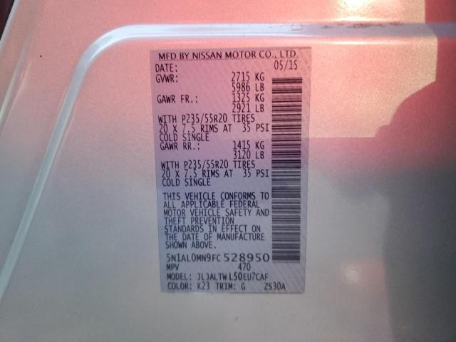 Aukcja sprzedaży 2015 Infiniti Qx60, vin: 5N1AL0MN9FC528950, numer aukcji: 42678834