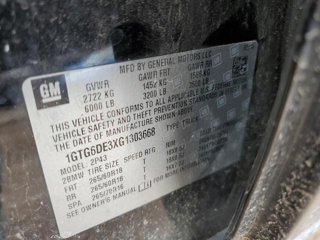 Aukcja sprzedaży 2016 Gmc Canyon Slt, vin: 1GTG6DE3XG1303668, numer aukcji: 43934224