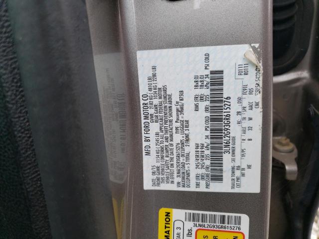 Продажа на аукционе авто 2016 Lincoln Mkz, vin: 3LN6L2G93GR615276, номер лота: 39538164