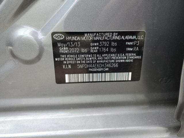 Aukcja sprzedaży 2013 Hyundai Elantra Gls, vin: 5NPDH4AE6DH346266, numer aukcji: 40792314
