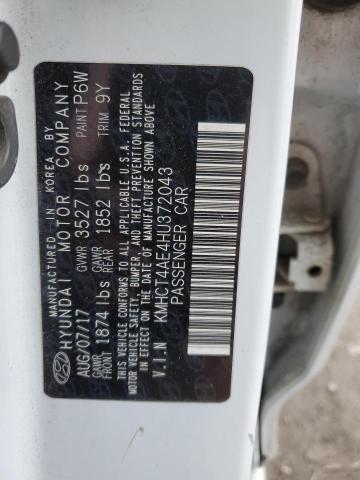 2017 Hyundai Accent Se მანქანა იყიდება აუქციონზე, vin: KMHCT4AE4HU372043, აუქციონის ნომერი: 43491144