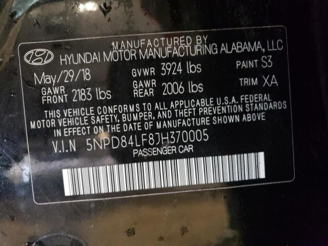 Продаж на аукціоні авто 2018 Hyundai Elantra Sel, vin: 5NPD84LF8JH370005, номер лоту: 42605014