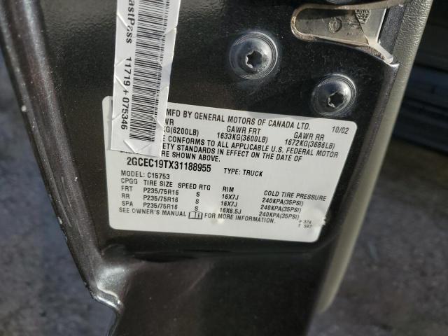 Aukcja sprzedaży 2003 Chevrolet Silverado C1500, vin: 2GCEC19TX31188955, numer aukcji: 44789634