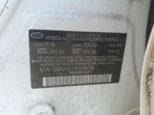 Aukcja sprzedaży 2017 Hyundai Elantra Se, vin: 5NPD74LF4HH147716, numer aukcji: 43628054
