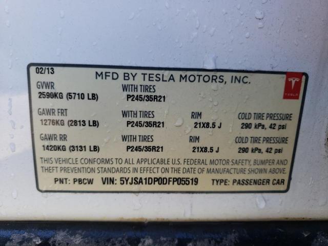 Продажа на аукционе авто 2013 Tesla Model S, vin: 5YJSA1DP0DFP05519, номер лота: 40844014