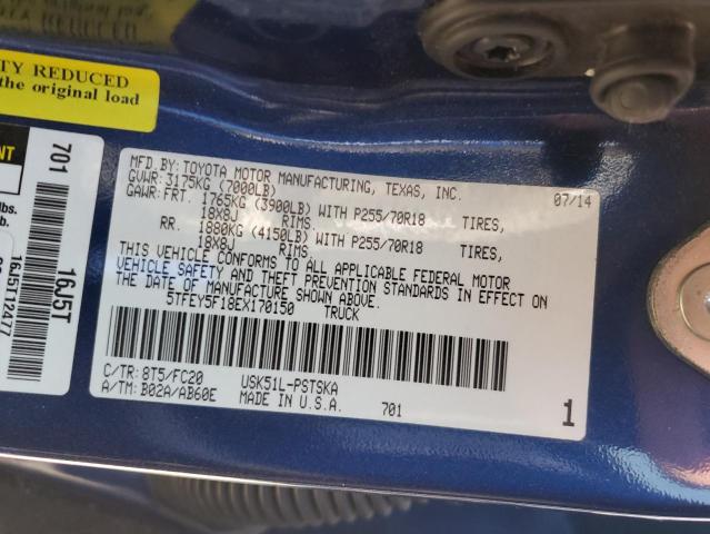 Aukcja sprzedaży 2014 Toyota Tundra Crewmax Sr5, vin: 5TFEY5F18EX170150, numer aukcji: 43921434