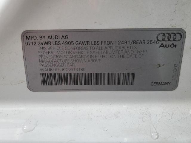 Продаж на аукціоні авто 2013 Audi A4 Premium, vin: WAUBFAFL8DN013180, номер лоту: 41703974