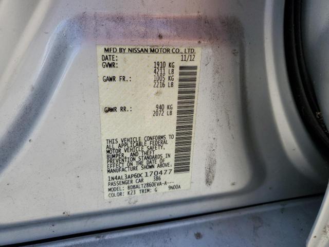 Aukcja sprzedaży 2013 Nissan Altima 2.5, vin: 1N4AL3AP6DC170477, numer aukcji: 43736664
