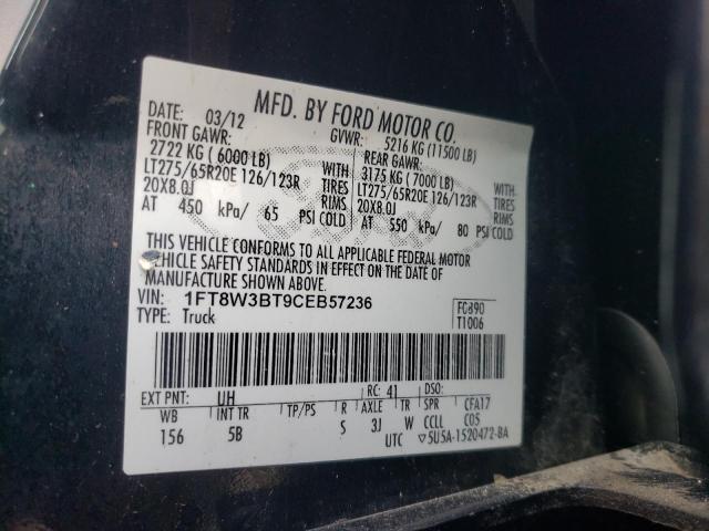 Aukcja sprzedaży 2012 Ford F350 Super Duty, vin: 1FT8W3BT9CEB57236, numer aukcji: 43281134