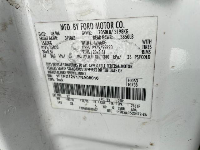 Aukcja sprzedaży 2007 Ford F150, vin: 1FTPX12V17NA08016, numer aukcji: 43397554
