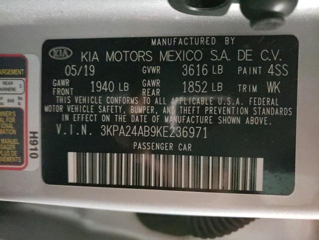 Aukcja sprzedaży 2019 Kia Rio S, vin: 3KPA24AB9KE236971, numer aukcji: 43634334