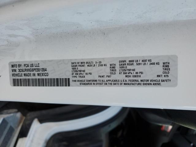 2023 Ram Promaster 2500 2500 Standard მანქანა იყიდება აუქციონზე, vin: 3C6LRVVG6PE551354, აუქციონის ნომერი: 42668224