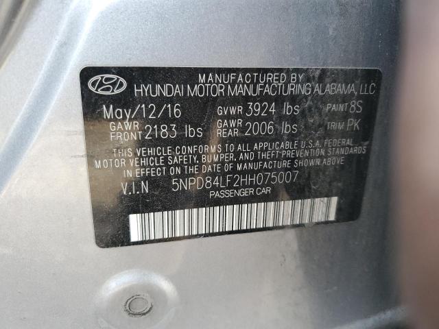 43249194 :رقم المزاد ، 5NPD84LF2HH075007 vin ، 2017 Hyundai Elantra Se مزاد بيع