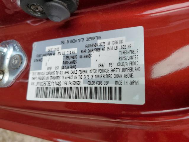 Aukcja sprzedaży 2006 Mazda Mx-5 Miata, vin: JM1NC25F760111448, numer aukcji: 44744284