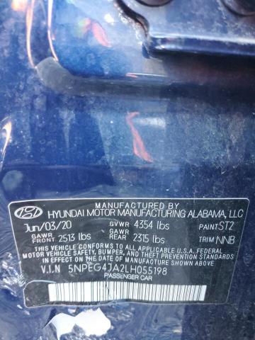 Aukcja sprzedaży 2020 Hyundai Sonata Se, vin: 5NPEG4JA2LH055198, numer aukcji: 43814274