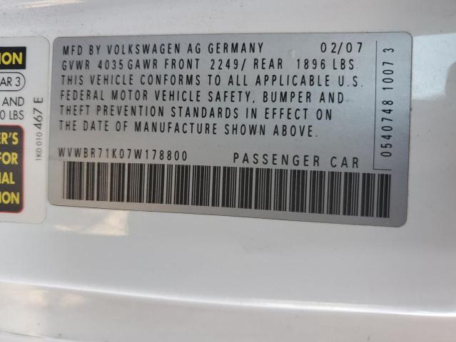 Продаж на аукціоні авто 2007 Volkswagen Rabbit, vin: WVWBR71K07W178800, номер лоту: 42451854