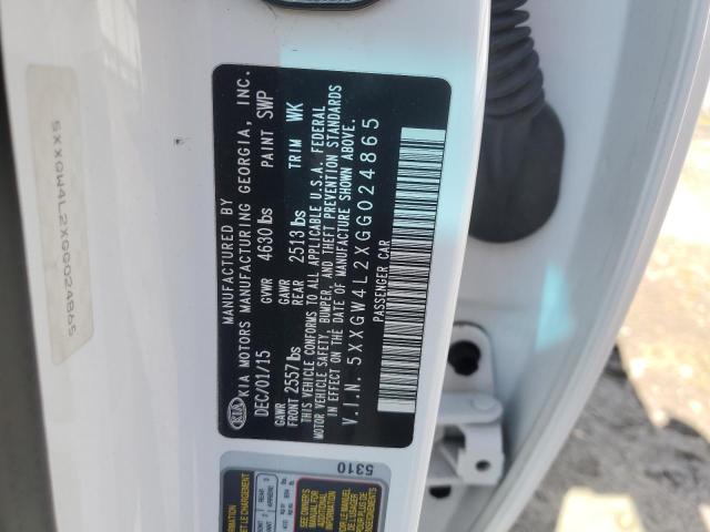 41138384 :رقم المزاد ، 5XXGW4L2XGG024865 vin ، 2016 Kia Optima Sx مزاد بيع