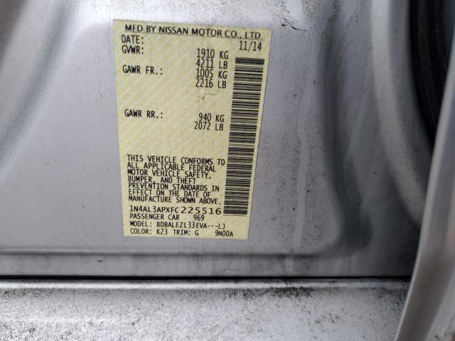 Aukcja sprzedaży 2015 Nissan Altima 2.5, vin: 1N4AL3APXFC225516, numer aukcji: 42971614