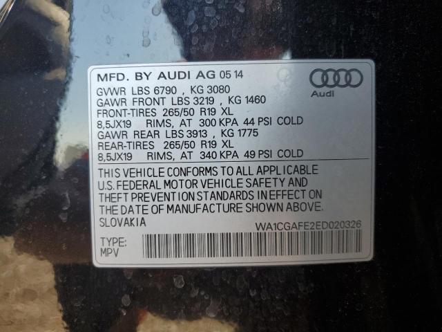 42712404 :رقم المزاد ، WA1CGAFE2ED020326 vin ، 2014 Audi Q7 Premium مزاد بيع