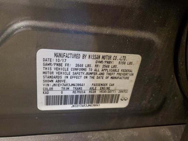 44803224 :رقم المزاد ، JN1EV7AR3JM439641 vin ، 2018 Infiniti Q50 Luxe مزاد بيع