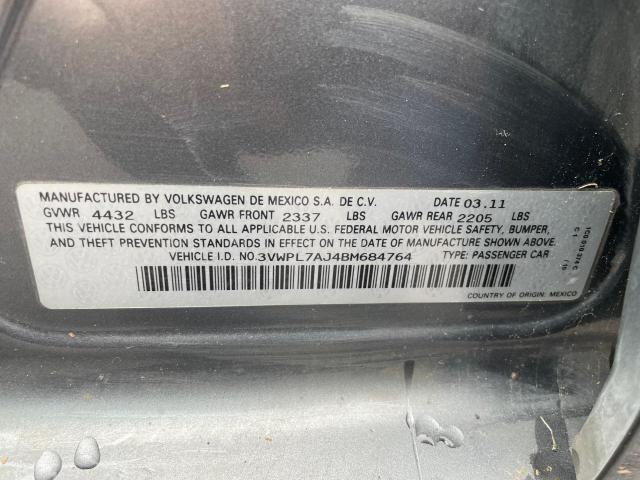 43688084 :رقم المزاد ، 3VWPL7AJ4BM684764 vin ، 2011 Volkswagen Jetta Tdi مزاد بيع