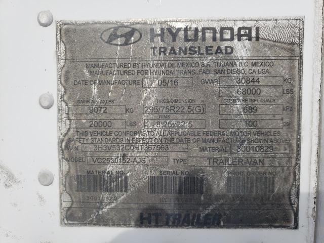 Aukcja sprzedaży 2017 Hyundai Trailer, vin: 3H3V532C0HT367563, numer aukcji: 43665604